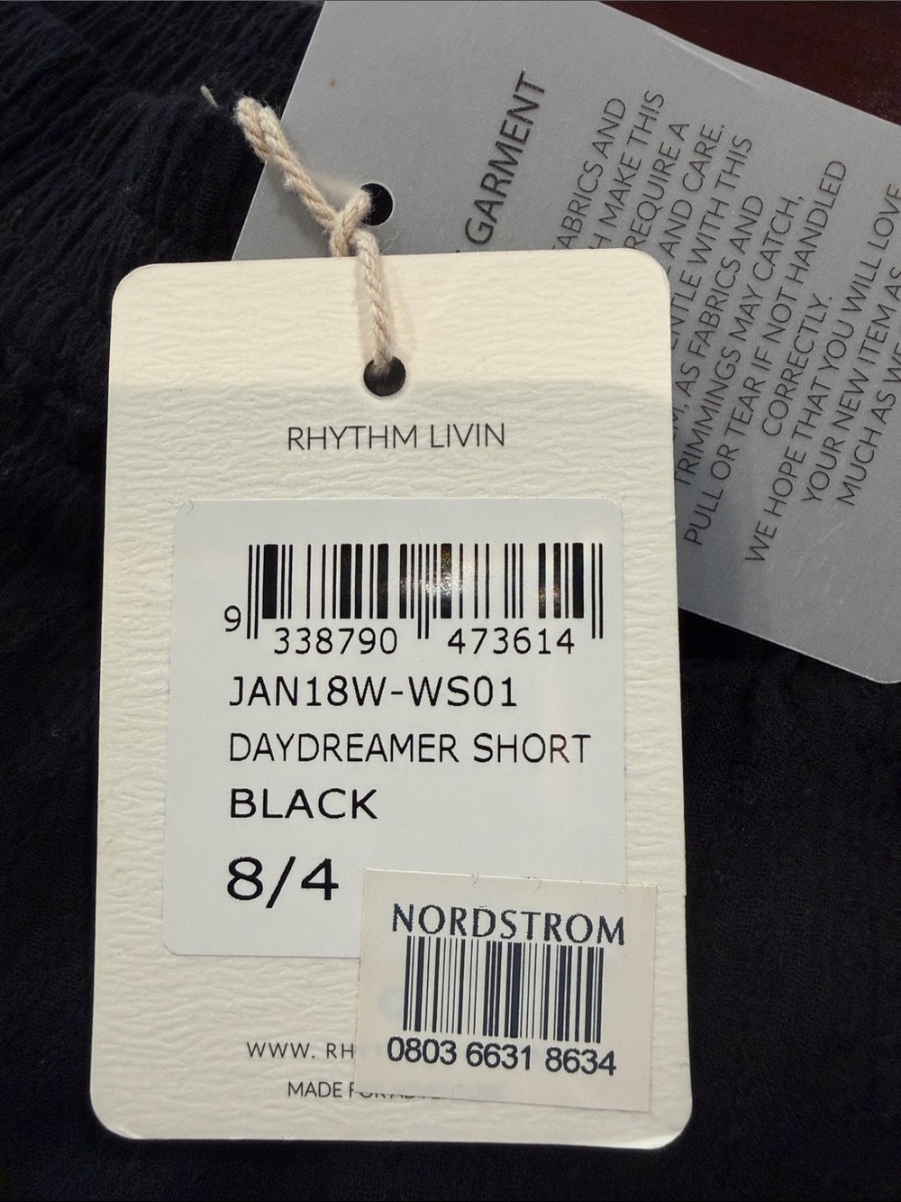 Rhythm. Black High-Waist Ruffle Hem Shorts - Picture 8 of 8